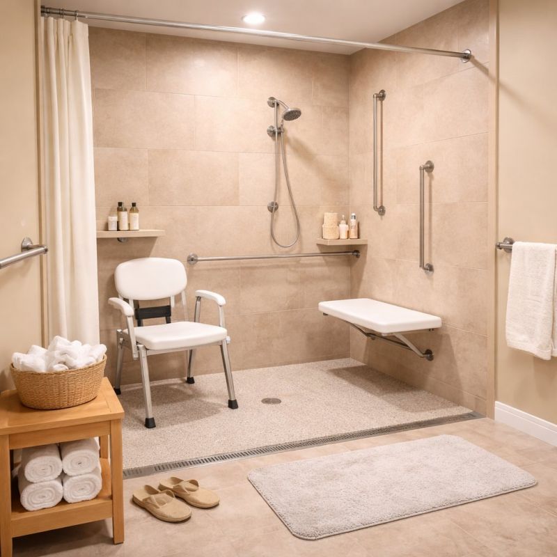 Senior Shower Installation detail